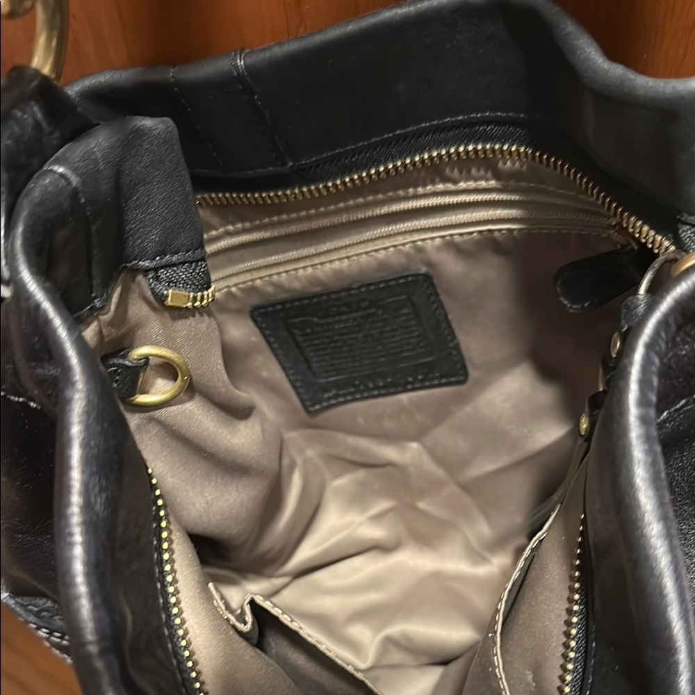 Coach Carly Purse Duffle Sac Bag in Black Leather NWOT - Picture 3 of 6